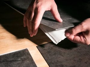 laying self adhesive vinyl plank