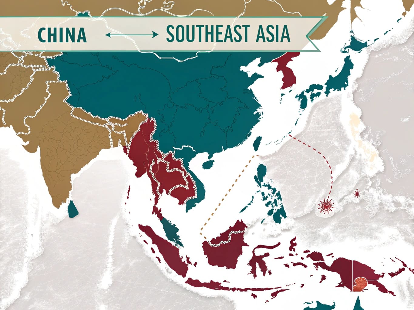 alt text: Map showing potential flooring production shift from China to Southeast Asia