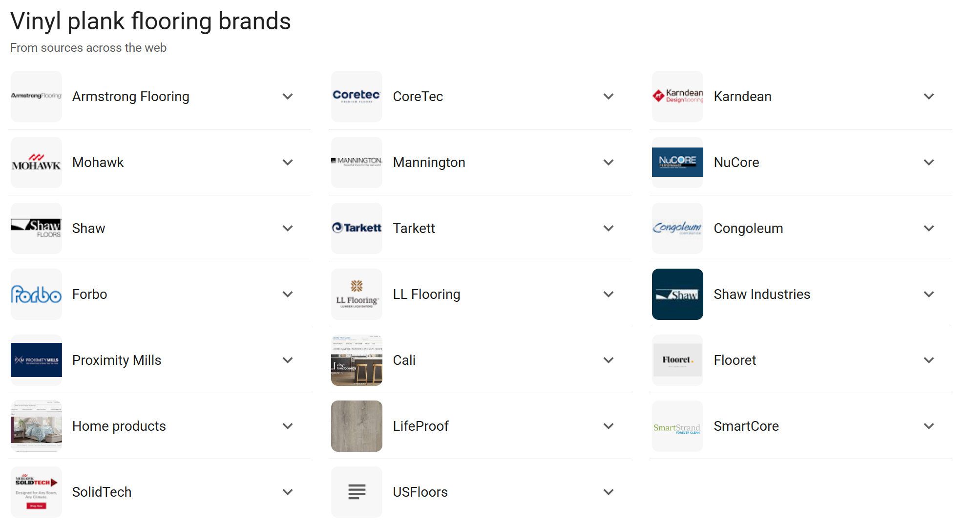 vinyl flooring brands comparison