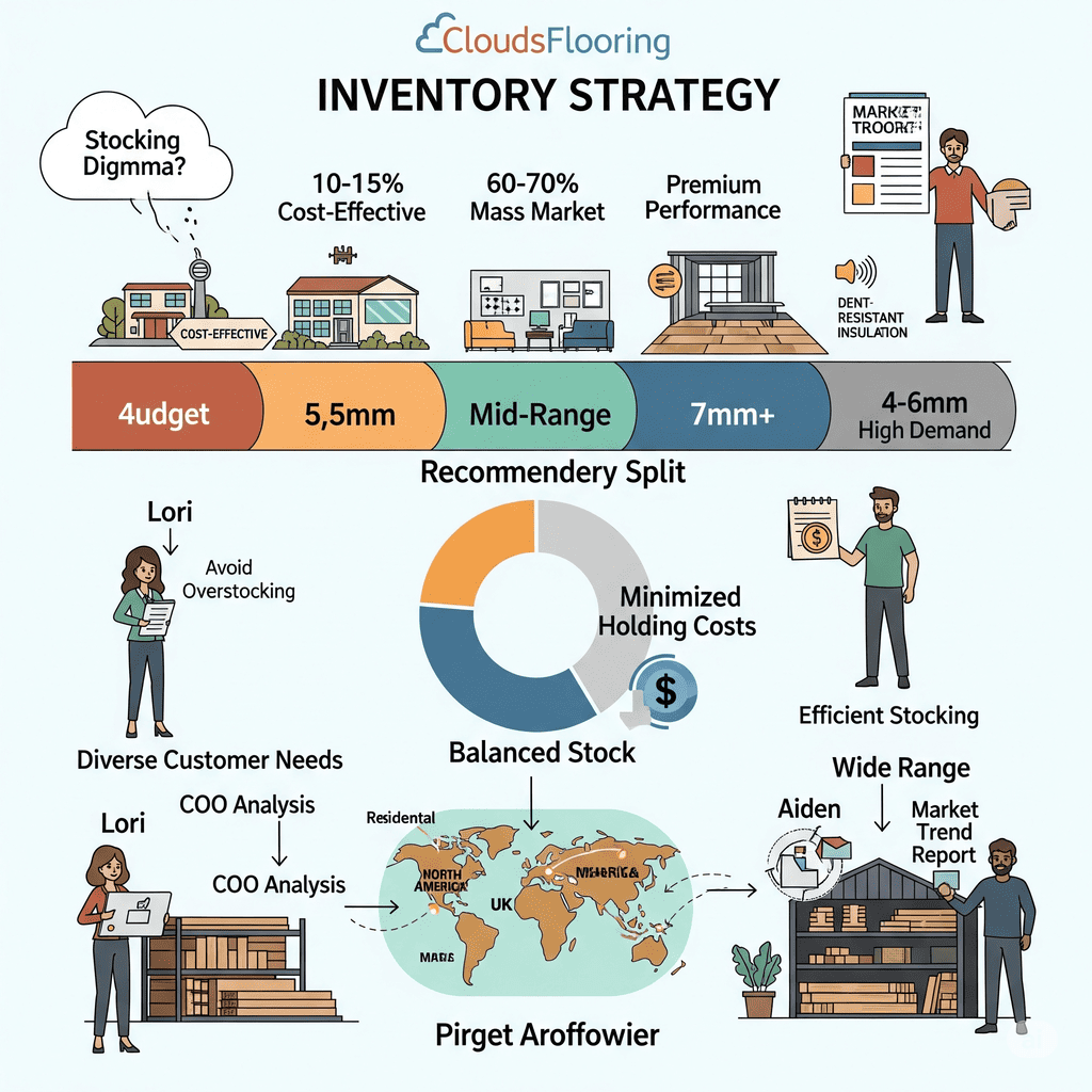 CloudsFlooring: Inventory strategy for SPC flooring - budget, mid-range, premium (4mm-7mm+)