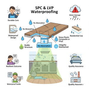 1. 100% waterproof spc lvp flooring