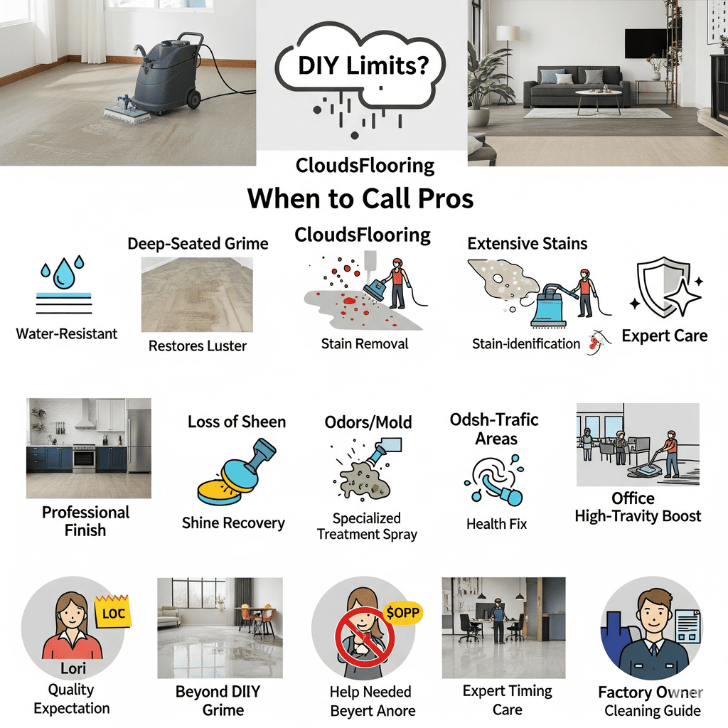 CloudsFlooring: When to call pros for deep-seated grime, extensive stains, odors, or mold on SPC flooring