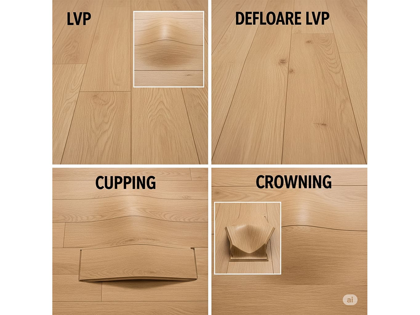 LVP Flooring Defects: Cupping and Crowning Explained