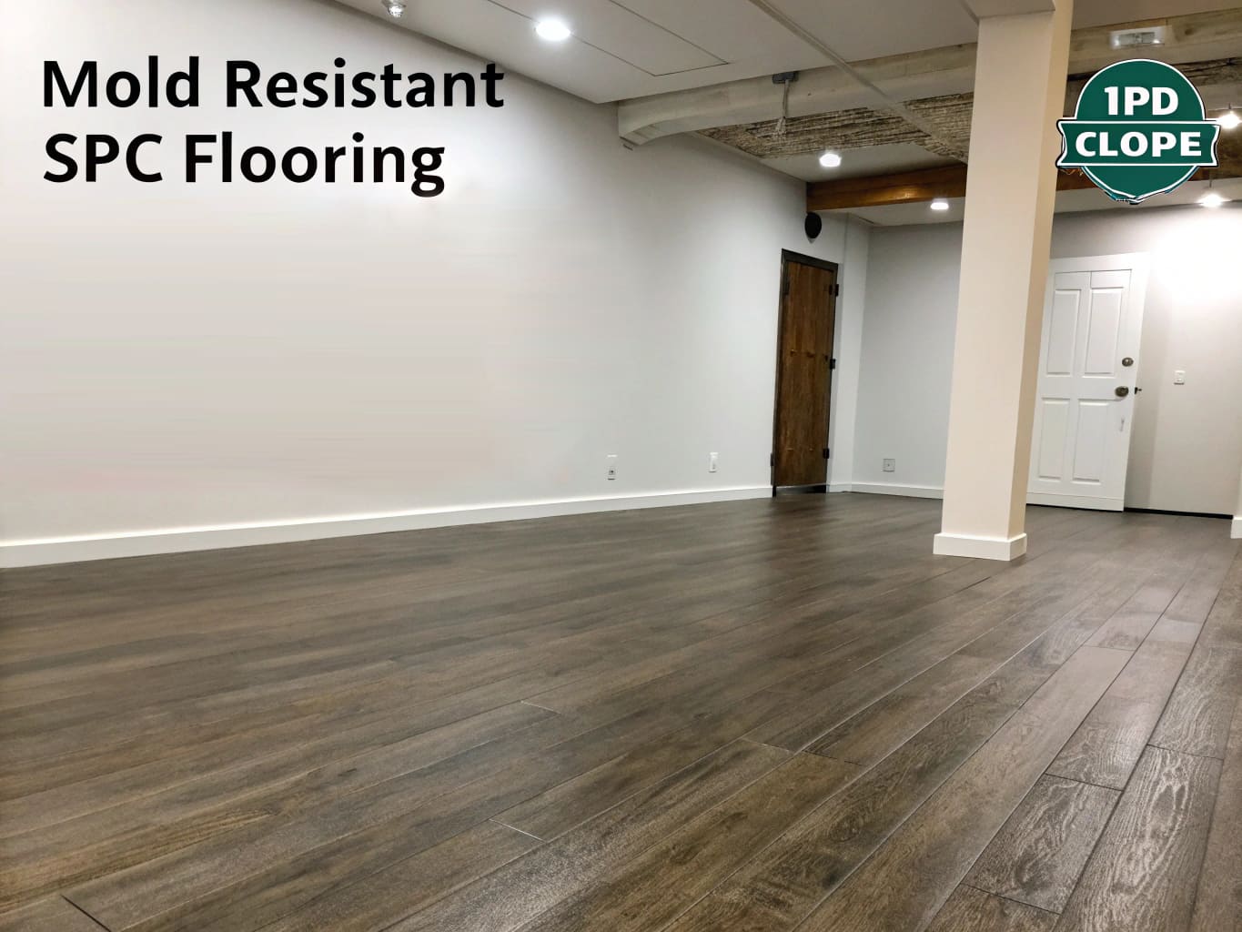 Mold Resistant SPC Flooring installed in a modern room