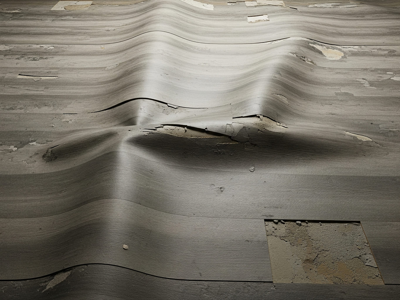 Severely Warped and Damaged LVT Flooring