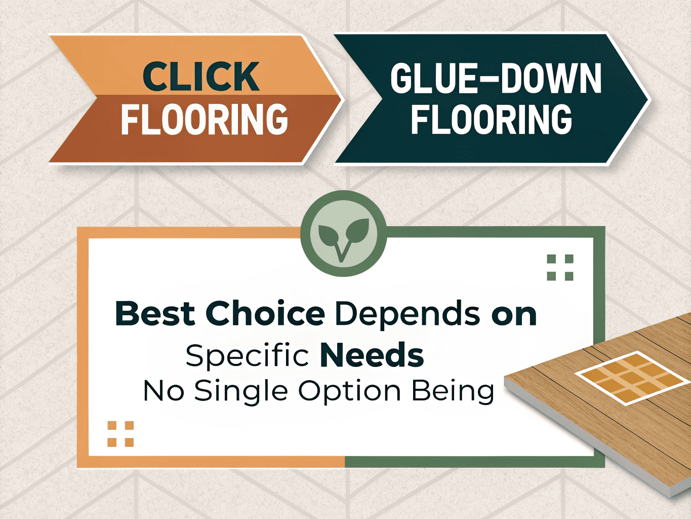 Click lock or glue down LVT SPC flooring decision