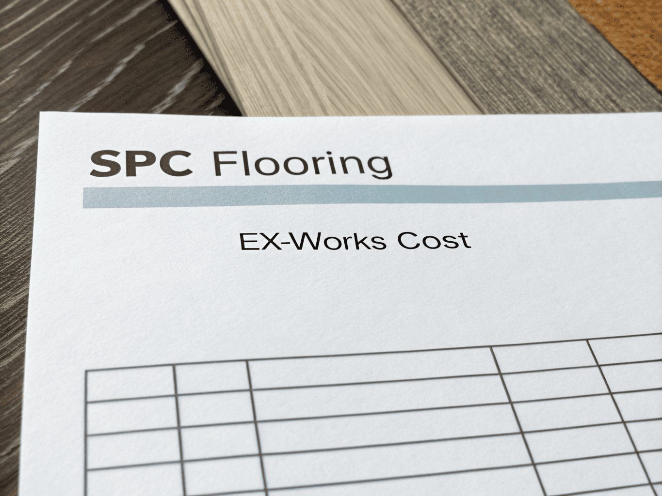 the ex works cost of spc flooring
