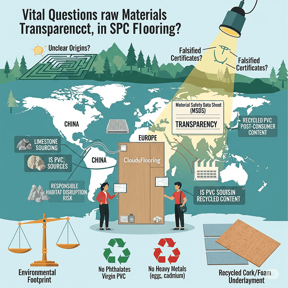 Vital questions on raw materials transparency and responsible sourcing in SPC flooring