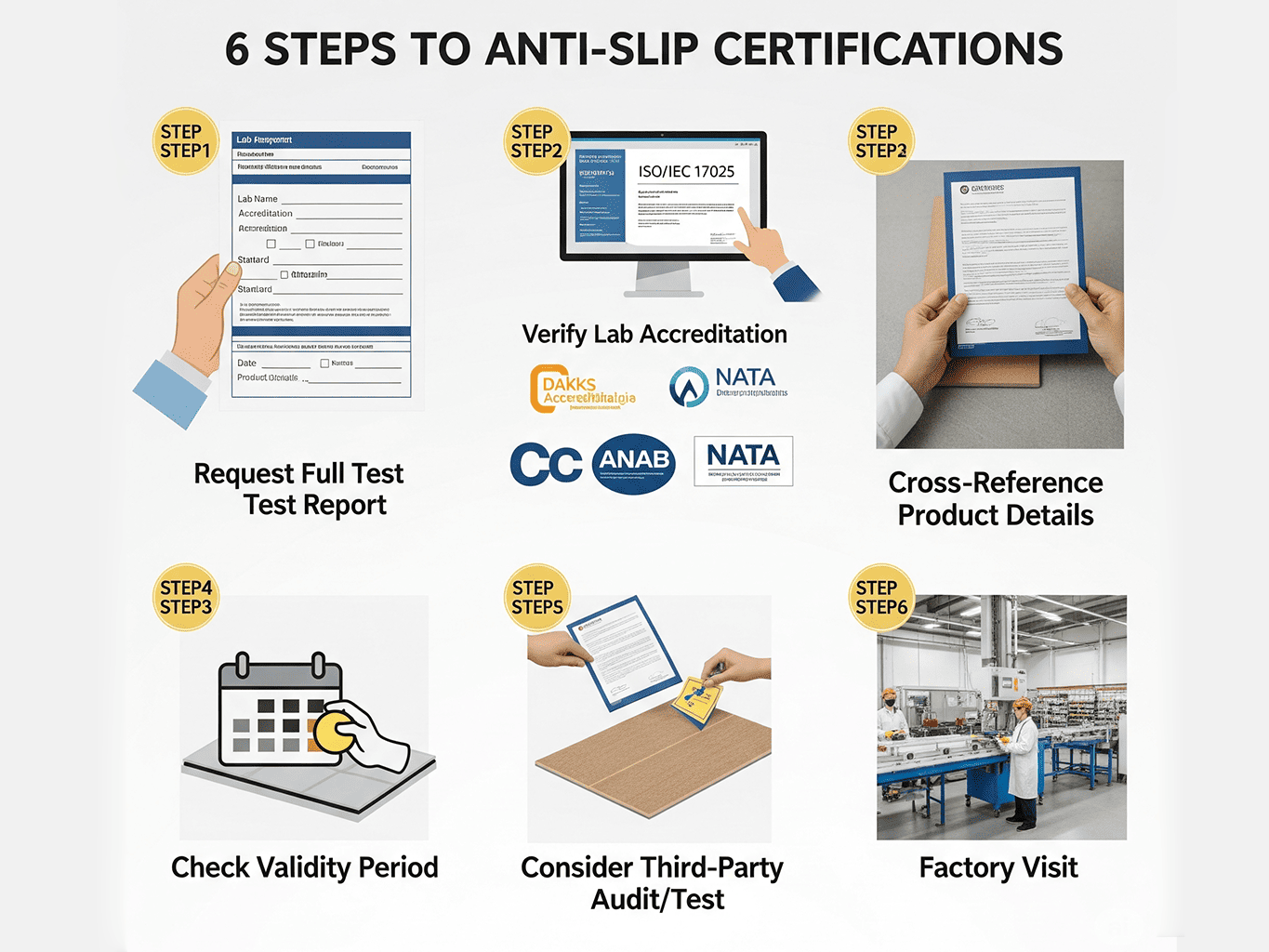 6 Steps to Anti-Slip Certifications for Flooring