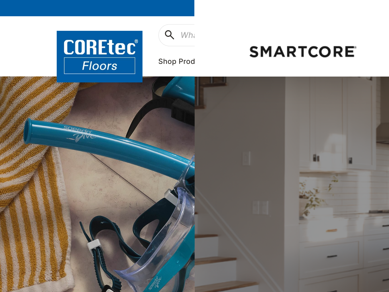 coretec and smartcore are popular flooring brands