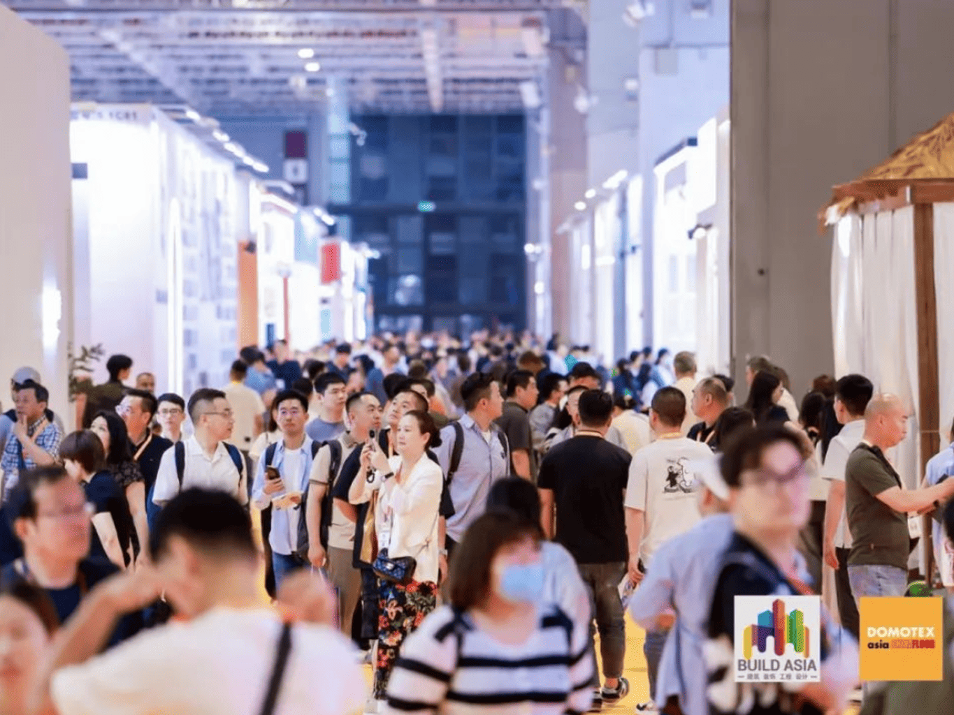 Visitors at Build Asia Domotex Flooring Exhibition