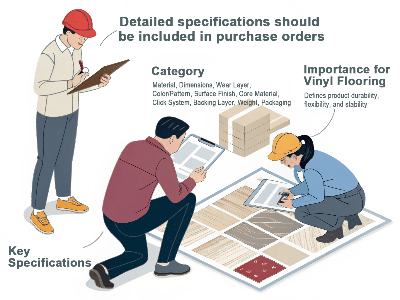 CloudsFlooring emphasizes detailed specifications in LVT/SPC flooring purchase orders for B2B clients.