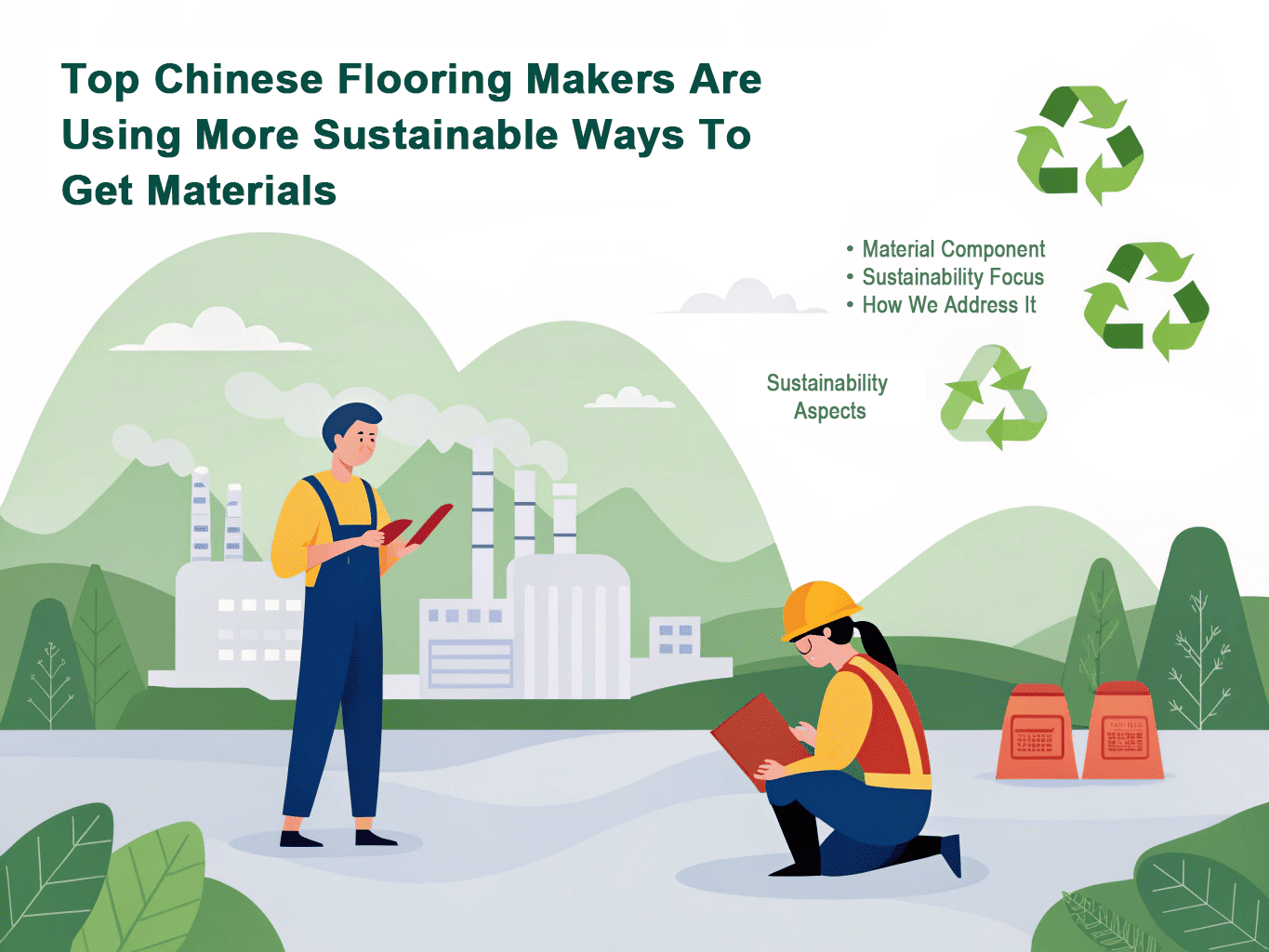 Sustainable sourcing of raw materials for flooring production in China
